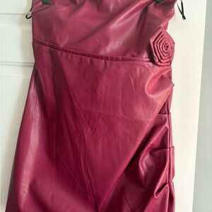 Forever 21 Burgundy Rosette Mini Dress